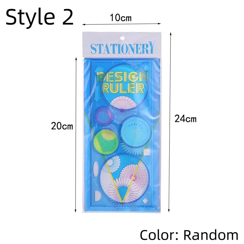 22/4/1PC Spirograph Ruler Drawing Scratch Painting Toys Interlocking Gears Wheels Painting Drawing Accessories Educational Toy