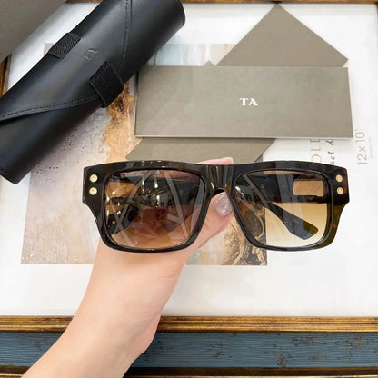 Original Factory For DIYTA DT GRANDMASTER-SEVEN DTS407-A With Brand Box Black Acetate Frame Stylish Casual Men Women Sunglasses