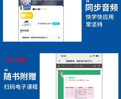 Learn Russian From Scratch Chinese-Russian Bilingual Books Russian Multimedia Classroom From Scratch Language Learning Book