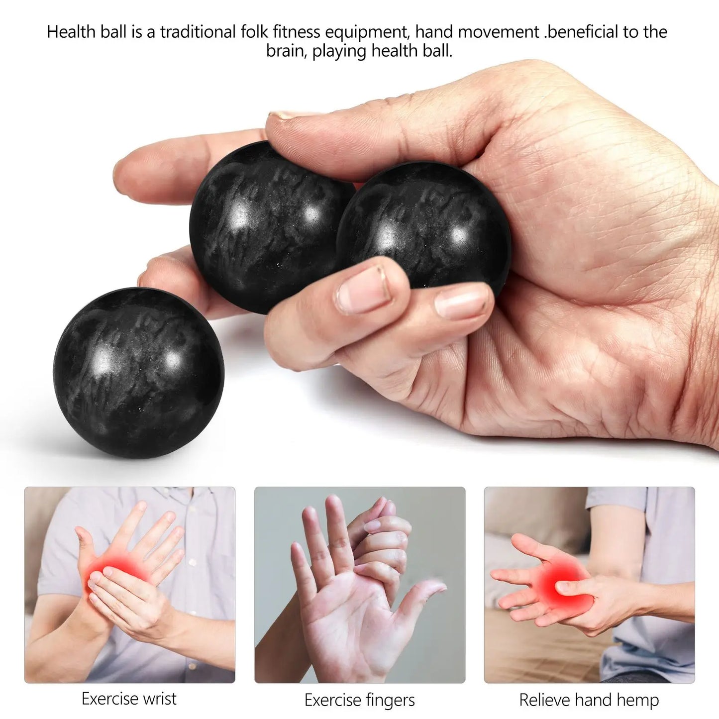 Stress Balls For Adults Balls Jade Hand Chinese Health Baoding Meditation Exercise Hands Relief Stress Care Relax Sets Zen