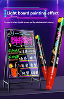 8 Colors 7mm Liquid Erasable Chalk Markers Pens Washable & Wet Erase Neon Makers for Blackboard Chalkboard Signs Glass Window