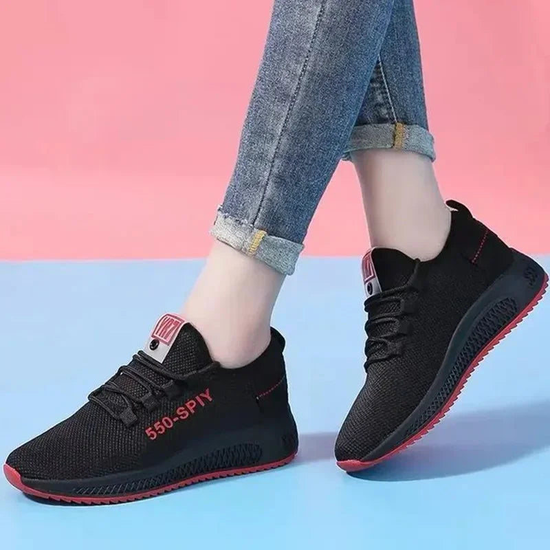 New leisure sports shoes for women in foreign trade, mesh breathable Korean style trendy shoes