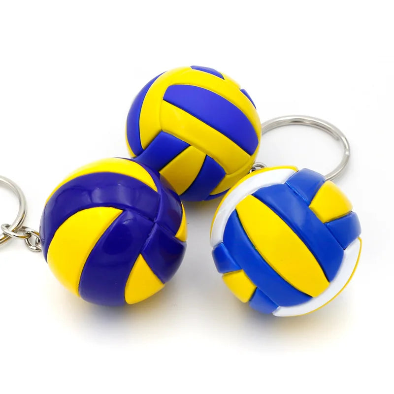 1xFashion PVC Volleyball Keychain Ornaments Business Volleyball Gifts Beach Ball Sport For Players Men Women Key Chain Gift 2024