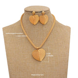 Jewelry Set For Women  Gold Plated With Necklace Pendant Nigerian Wedding Jewelry