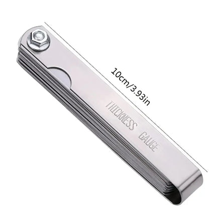 Medidor de espesores de válvula de aleación de 32 hojas, medidor de espesores de enseñanza, herramienta de medición de láminas de cobre con espacio entre 0,04 y 0,88 mm