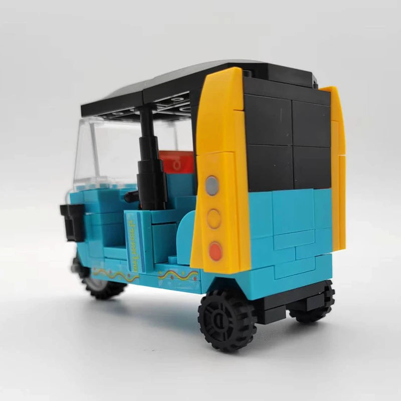 City Three-wheeled motorcycle Model MOC Building Blocks Vehicle Technical Bricks Birthday Gifts Toys for Kid Boys Children Adult