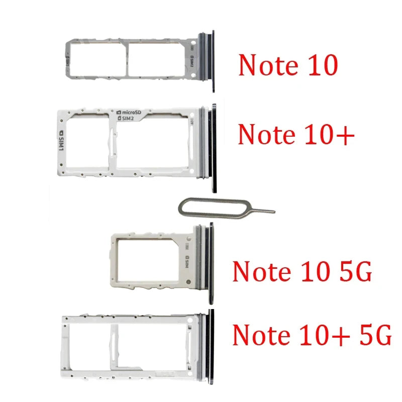 SIM Card Tray Slot For Samsung Note 10 Plus 10+ 5G Galaxy Note 10+ Phone SIM Chip Micro SD Card Tray Holder Adapter