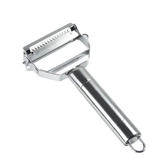 Pelador Juliana Multifunción de Acero Inoxidable, Rallador de Verduras y Frutas, Cortador de Papas, Triturador, Herramienta de Cocina, 4 en 1