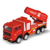 Children Fire Truck Pull Back Toys Fire Telescopic Ladder Truck Inertia Car Fire Rescue Water Tanker Model Boys Birthday Gift