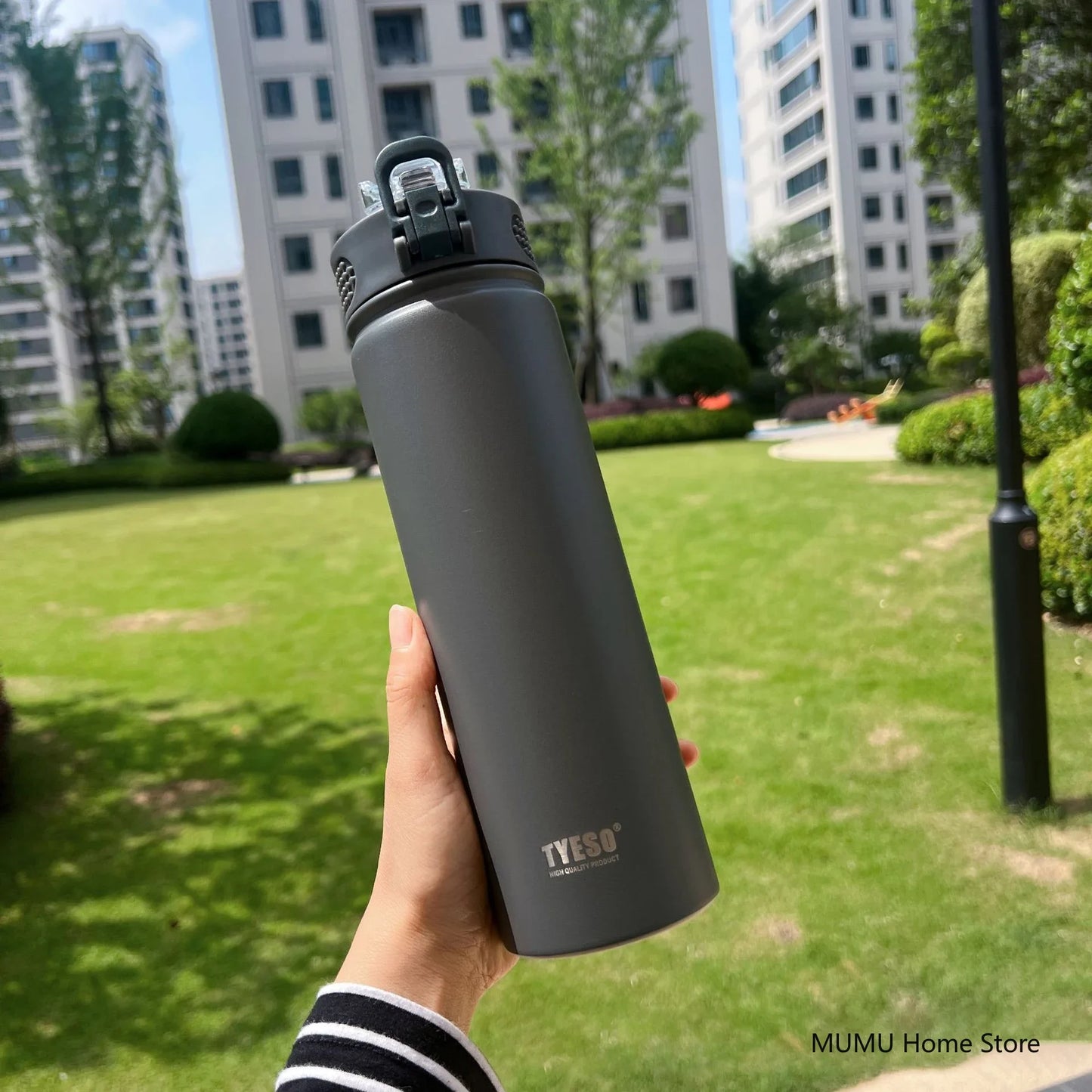 Tyeso 600/750ML Stainless Steel Thermo Bottle Car Thermal Cup Sports Water Bottles Keep Cold and Hot Vacuum Flasks Insulated Cup