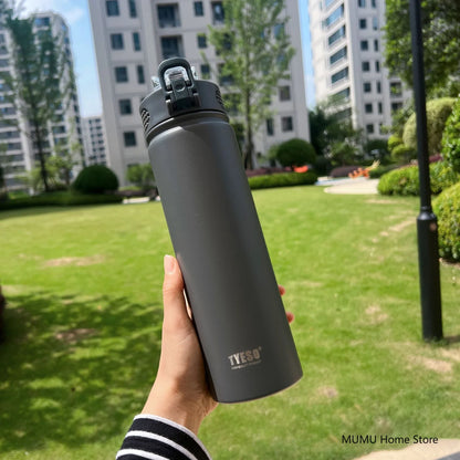 Tyeso 600/750ML Stainless Steel Thermo Bottle Car Thermal Cup Sports Water Bottles Keep Cold and Hot Vacuum Flasks Insulated Cup
