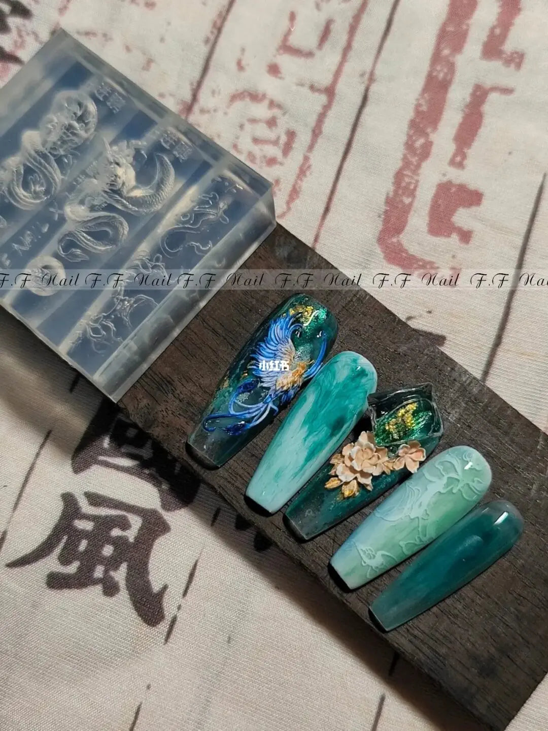 1pc  Snake Flamingo Jellyfish Dragon Dtream 3D Acrylic Mold  Nail Art DIY  Silicone  Nail Art Templates Nails Mold
