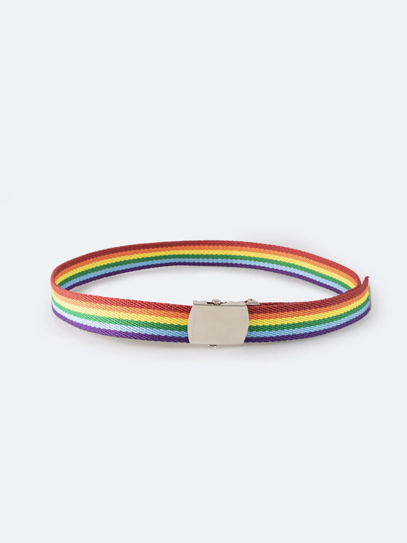 7-color Rainbow D-clip Women Ultra-long Casual Versatile Summer Waist Belt Fashionable Commuting Style Iron Buckle