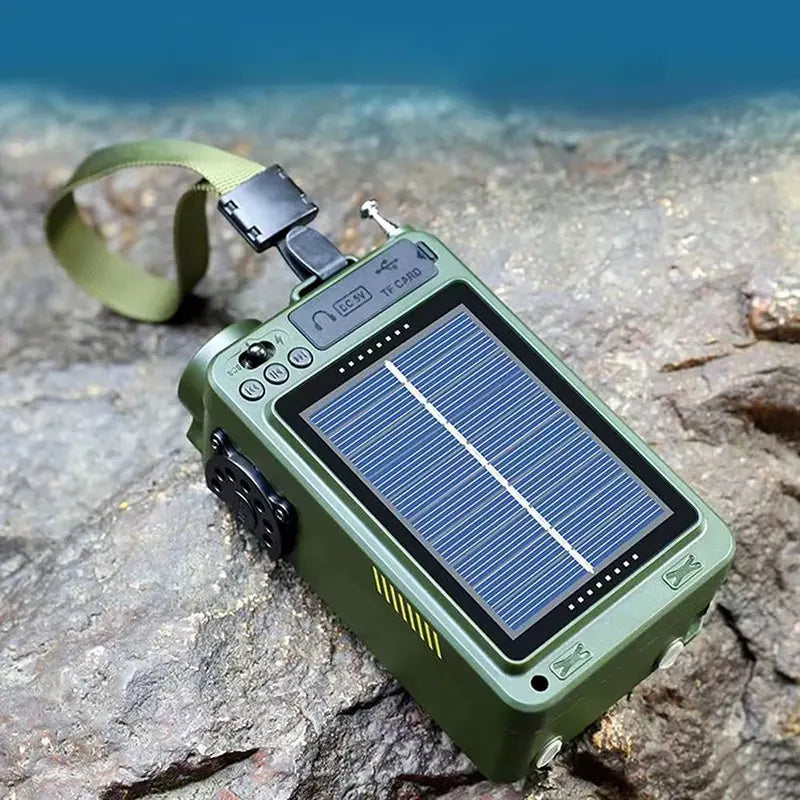 Radio solar de banda completa Degen R11, portátil, multifunción, de emergencia, para exteriores, con Bluetooth, tarjeta TF, reproducción USB