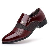 Shiny Pointed Toe Business Shoes, Men's Uniform Shoe, Fashion Office Shoes, Christmas and Birthday Gift 
