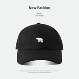 Stylish Bear Embroidered Baseball Cap Sun Protective Breathable Adjustable Ideal Casual Hat Men Women Unisex Baseball Cap