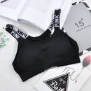 Women's Sports Bra Push Up Fitness Bra Yoga Bra Sport Underwear Running Gym Fitness Tops Black White Letters Seamless Underwear