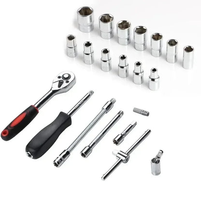 Professional Auto Repair Tool Kit 46/53pc Quick Ratchet Wrench Multi-Function Set for Home Industrial Use Chrome Vanadium Steel