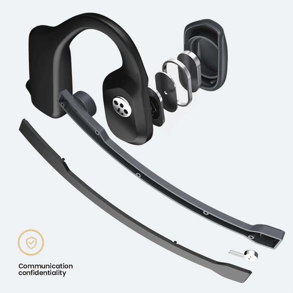 EASYBUDS Handsfree Bluetooth Air Bone Conduction Earphones With Noise Canceling Boom Microphone Business Open Ear Headphones