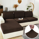 Elastic Sofa Cover for Living Room Jacquard Solid Sofa Seat Cover Grey Washable Seat Cushion Cover Furniture Protector Sectional