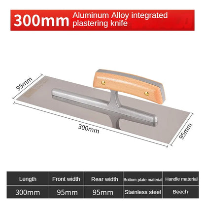 Aluminum Alloy Wooden Handle Plastering Trowel Paint Tool Scraping Putty Diatom Mud To Collect Light Knife Construction Tools