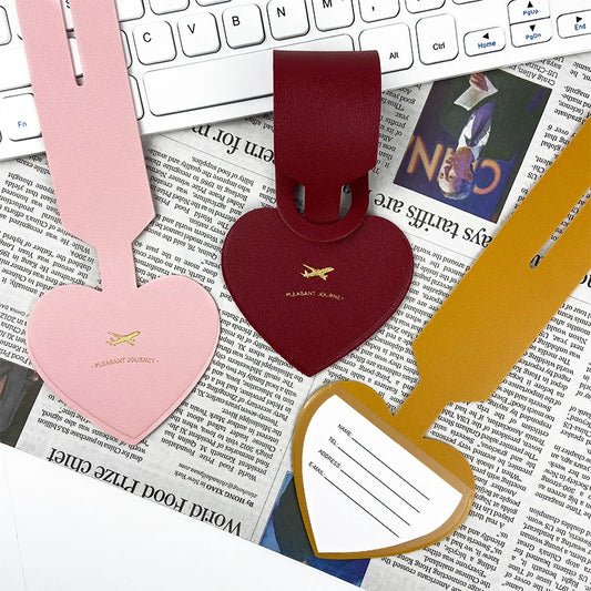 Heart-shaped Cute Luggage Tag Women Men Holiday Travel Accessories Suitcase Tags Name ID Address Lable Travel Luggage Tags