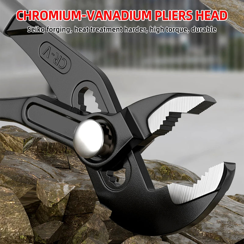 7"/8"/10"/12" Heavy Duty Quick Pipe Wrenches Large Opening Universal Adjustable Water Pipe Clamp Pliers Hand Tools for Plumber