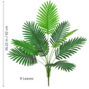52-125cm/49.2in  Artificial Palm Tree Tropical Fake Plant Green Plastic Palm Leaf Branches Suitable for Home Garden Decoration