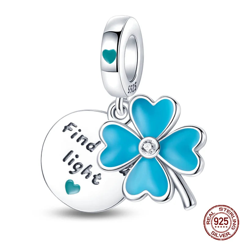 Ocean Series - Original Genuine 925 Sterling Silver Turtle Crab Mermaid Charm Beads Suitable for 3mm Bracelet DIY Making Pendant