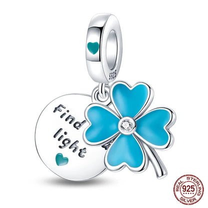 Ocean Series - Original Genuine 925 Sterling Silver Turtle Crab Mermaid Charm Beads Suitable for 3mm Bracelet DIY Making Pendant