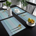 4pcs/set PVC Placemats Heat Insulation Dining Table Mat Waterproof Oil Proof Placemat Table Kitchen Home Party Hotel Accessories