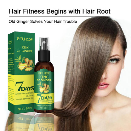 Ginger Hair Growth Serum Sprayer Fast Hair Growth Dense Regrowth Ginger Serum Oil Natural Hair Growth Accelerator For Stronger