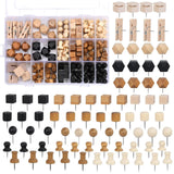 Zxiixz Push Pins, Thumb Tacks, Decorative Push Pins for Cork Board Wooden Thumb Tacks for Wall Hangings, Bulletin Boards