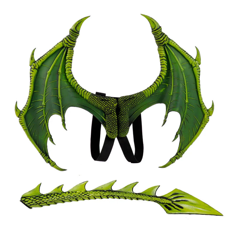 Animal Cospty Dragon Costume Purim Christmas Gift Carnival Party  Cosplay Set Wing and Tail faucet Costume