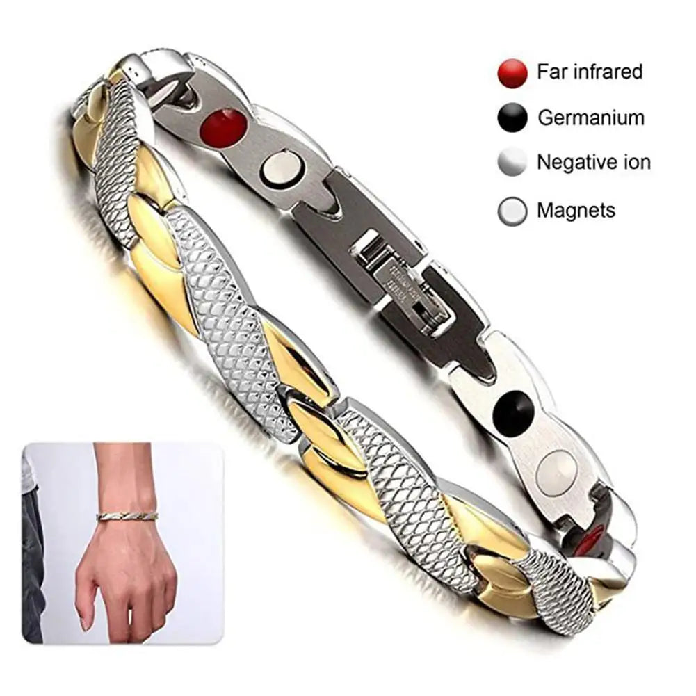 Pulsera magnética de terapia con diseño de dragón para mujer y hombre.