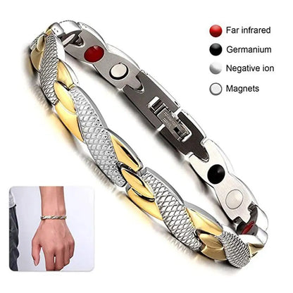 Pulsera magnética de terapia con diseño de dragón para mujer y hombre.
