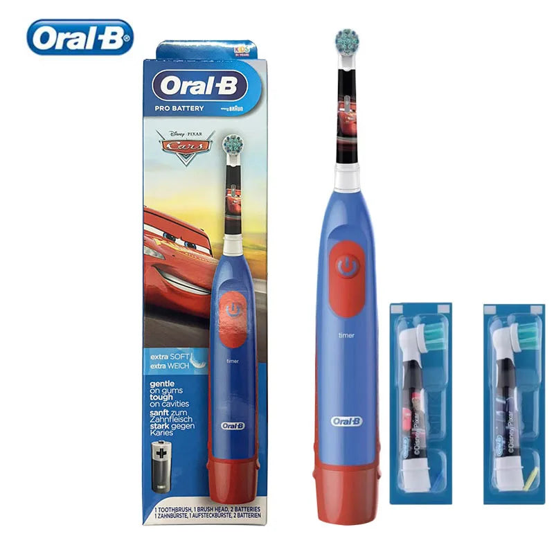 Oral B Electric Toothbrush Children Rotary Clean Soft Bristle 2 Min Timer Waterproof Teeth Brush with Replacement Brush Refill