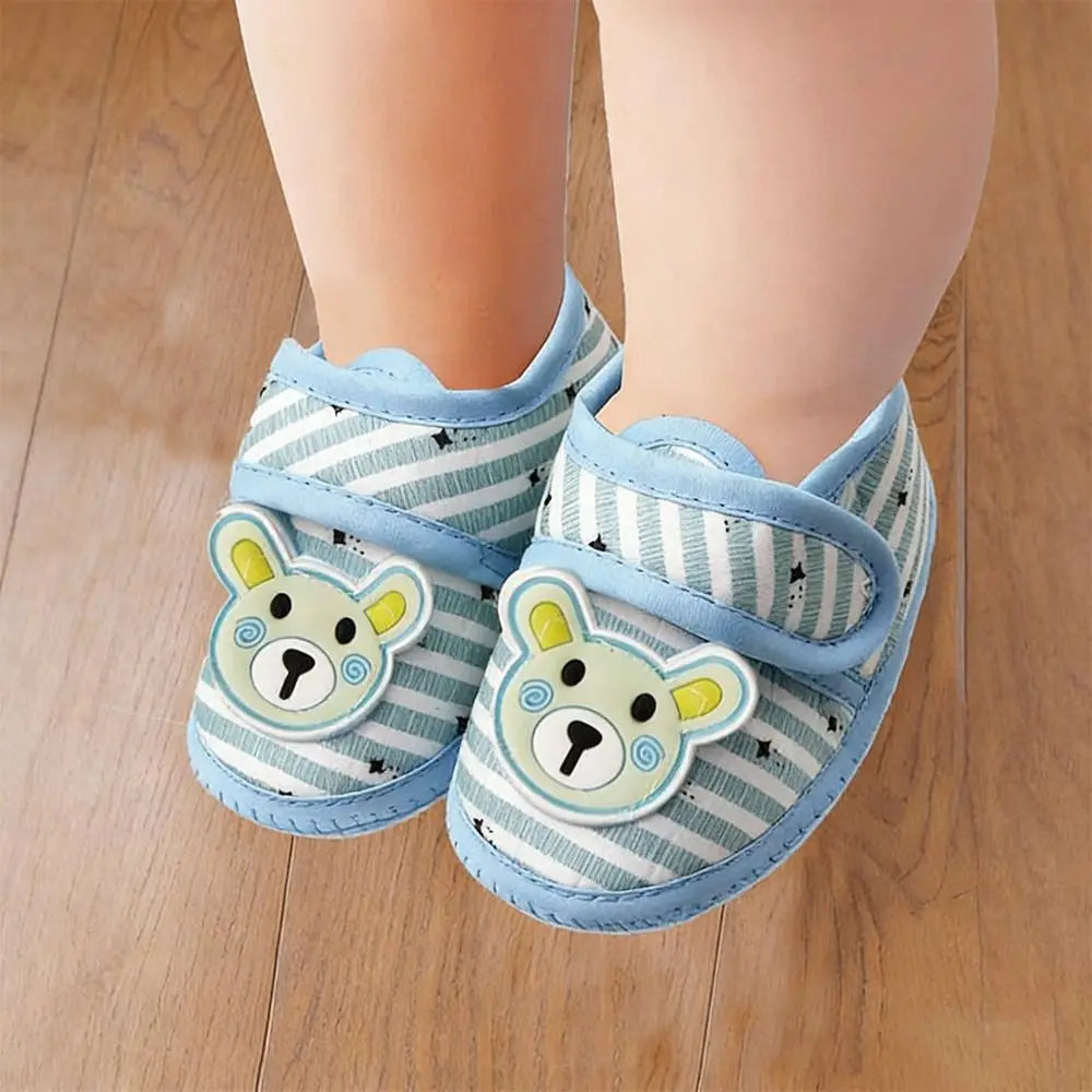 Cute Soft Sole Shoes Anti-slip Breathable First Walker Shoes Cartoon Bear Booties Newborn