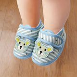 Cute Soft Sole Shoes Anti-slip Breathable First Walker Shoes Cartoon Bear Booties Newborn