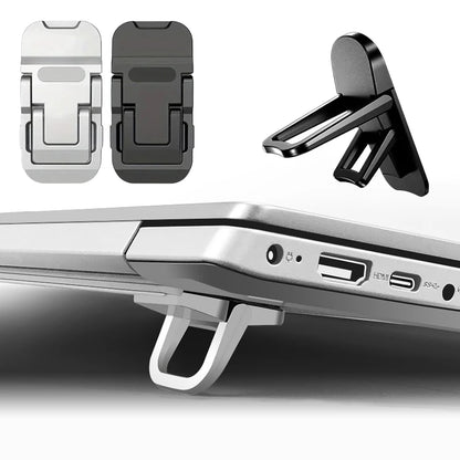 Aluminium Self-Adhesive Laptops Stand Invisible Computer Keyboards Stand Bracket for Desk Foldable Notebook Feet for MacBook Pro