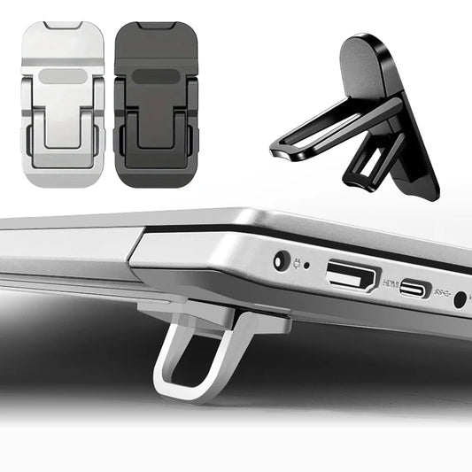Aluminium Self-Adhesive Laptops Stand Invisible Computer Keyboards Stand Bracket for Desk Foldable Notebook Feet for MacBook Pro