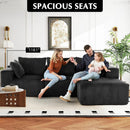 118" Compressed Sofa for Living Room L Shaped Boneless Couch, Modular Sectional Sofa, Sofa Bed Memory Foam Couches with Chaise