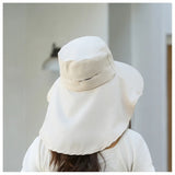 Outdoor Sun Bucket Hat for Women Girls Fishing Hat Wide Brim Bucket Hat with Neck Cover 50+ UPF Protection Safari Cap