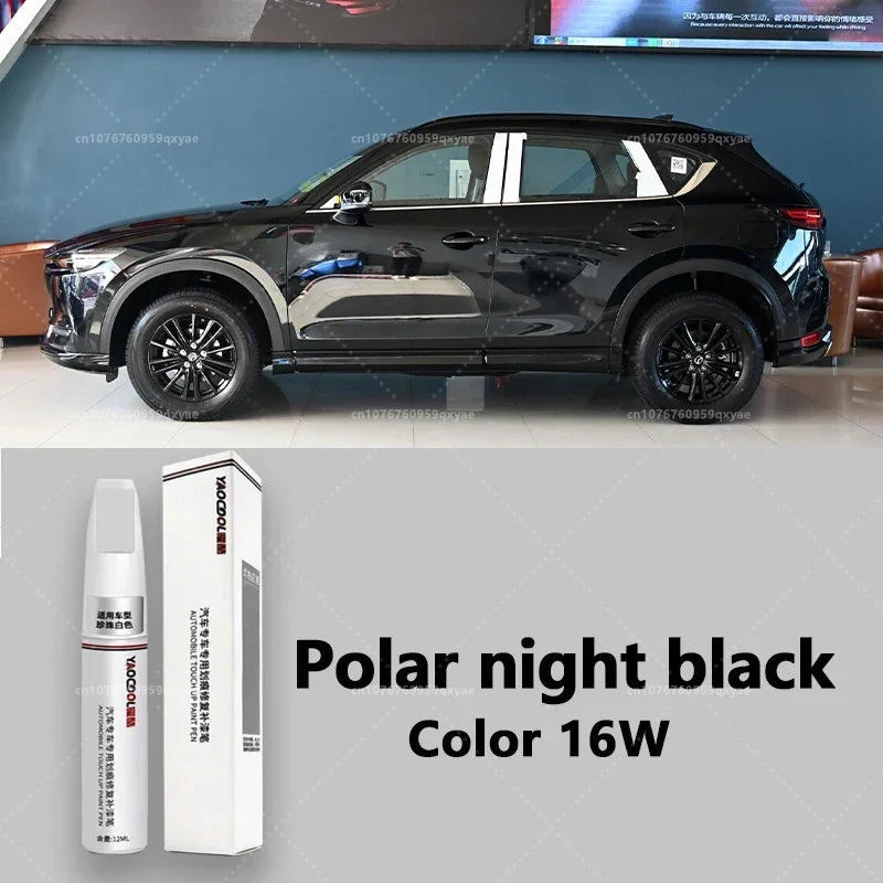 Suitable for Mazda 3, CX3, CX4, CX5, Mazda 6, Crystal Soul Dynamic Red Pearl White Clearcoat Pen, Automotive Paint Repair Set