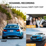 2/3Camera WIFI Dash Cam Cabin Car Dvr 1080P Interior Vehicle Three Way Channel Dvrs Recorder Video Registrator Dashcam Camcorder