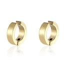 2 pendientes de aro de acero inoxidable 316L de moda, sin perforación, con clip, falsos.