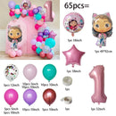 1 conjunto gabby casa de bonecas gatos balão bolas de látex crianças festa de aniversário decoração chá de bebê suprimentos hélio globos crianças