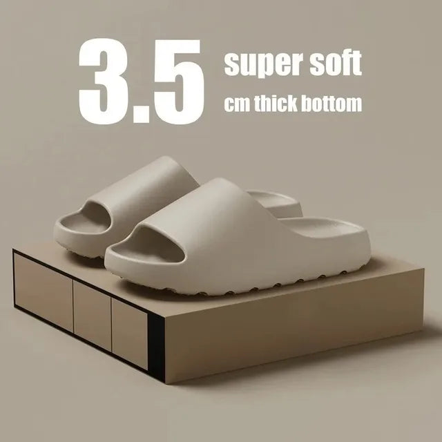 Sandalias de suela gruesa con diseño de nube de coco, chanclas de playa de fondo suave a la moda de verano para hombre y mujer, sandalias de EVA 