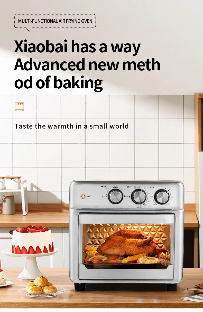 Smart Air Fryer Oven, 26L/13L Large Capacity Electric Air Fryer, Visible Window, Household Kitchen Deep Fryer without Oil, EU 220V