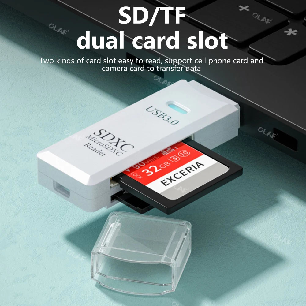 USB 3.0 Card Reader Micro SD TF Memory Card Reading Adapter High Speed ​​2 IN 1 Card Reader For Phone PC Laptop Accessories U disk